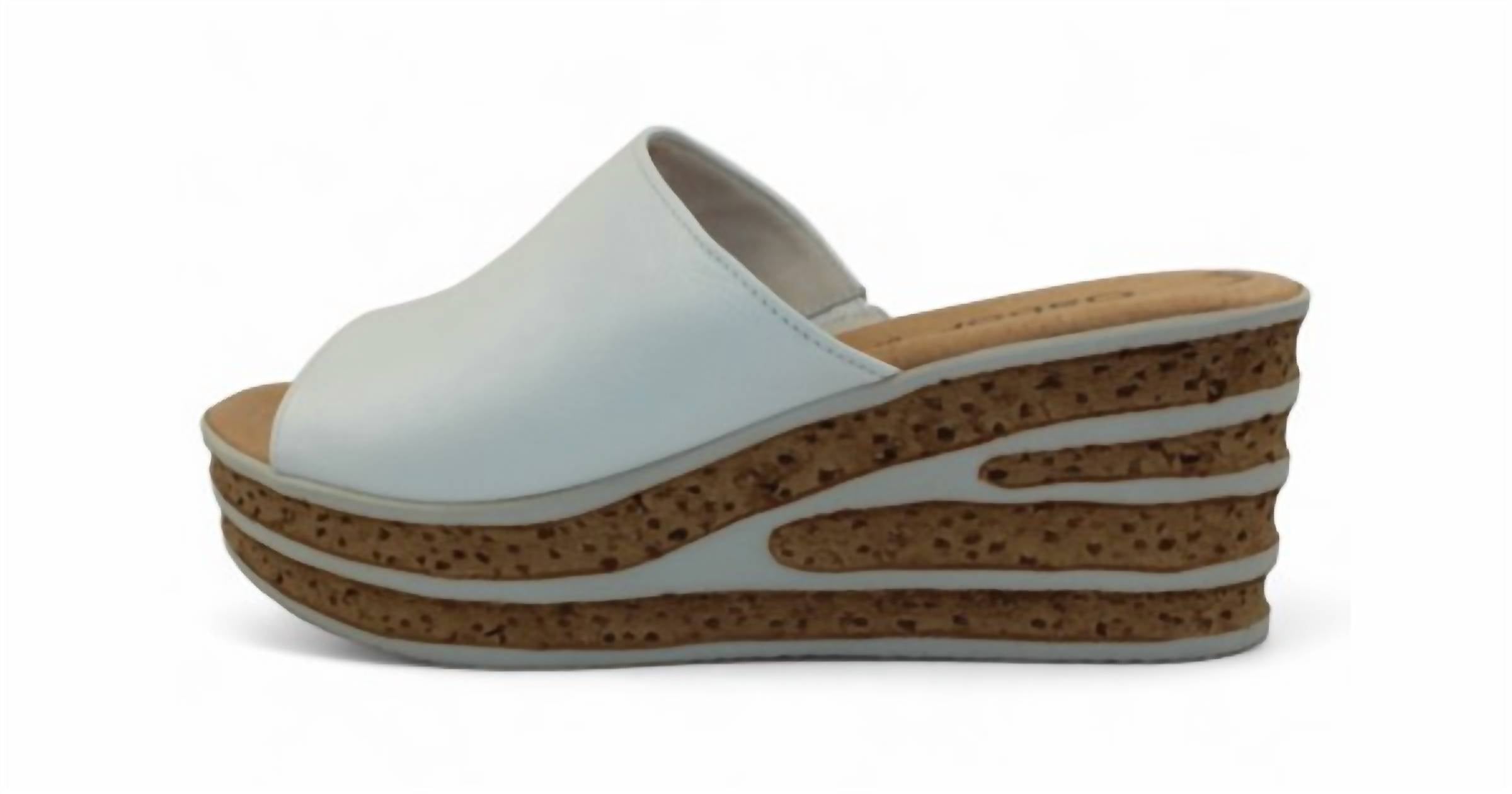 GABOR Women's Cervo Wedge Heel in white - women's shoe - detail view