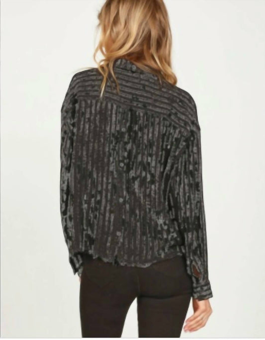 Vintage Havana - Washed Black Textured Cord Buttom Back High Low