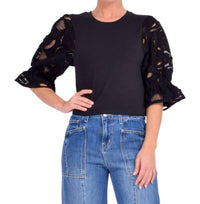 Cinq A Sept - Embroidered Cotton Paisley Carmine Top