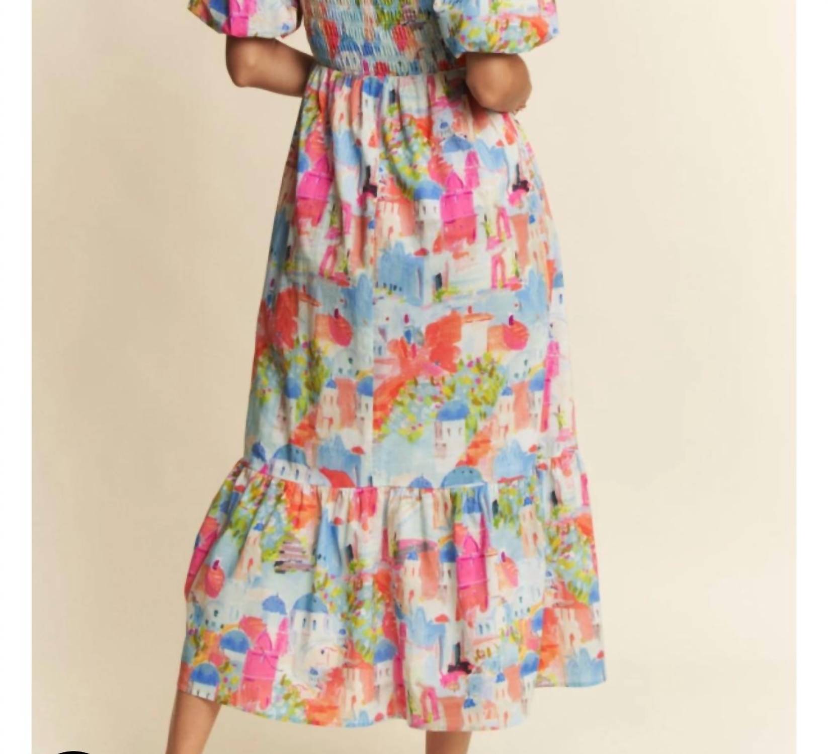 DAVI & DANI Uptown Night Out Maxi Dress in yellow cobalt - women's dress - view 4