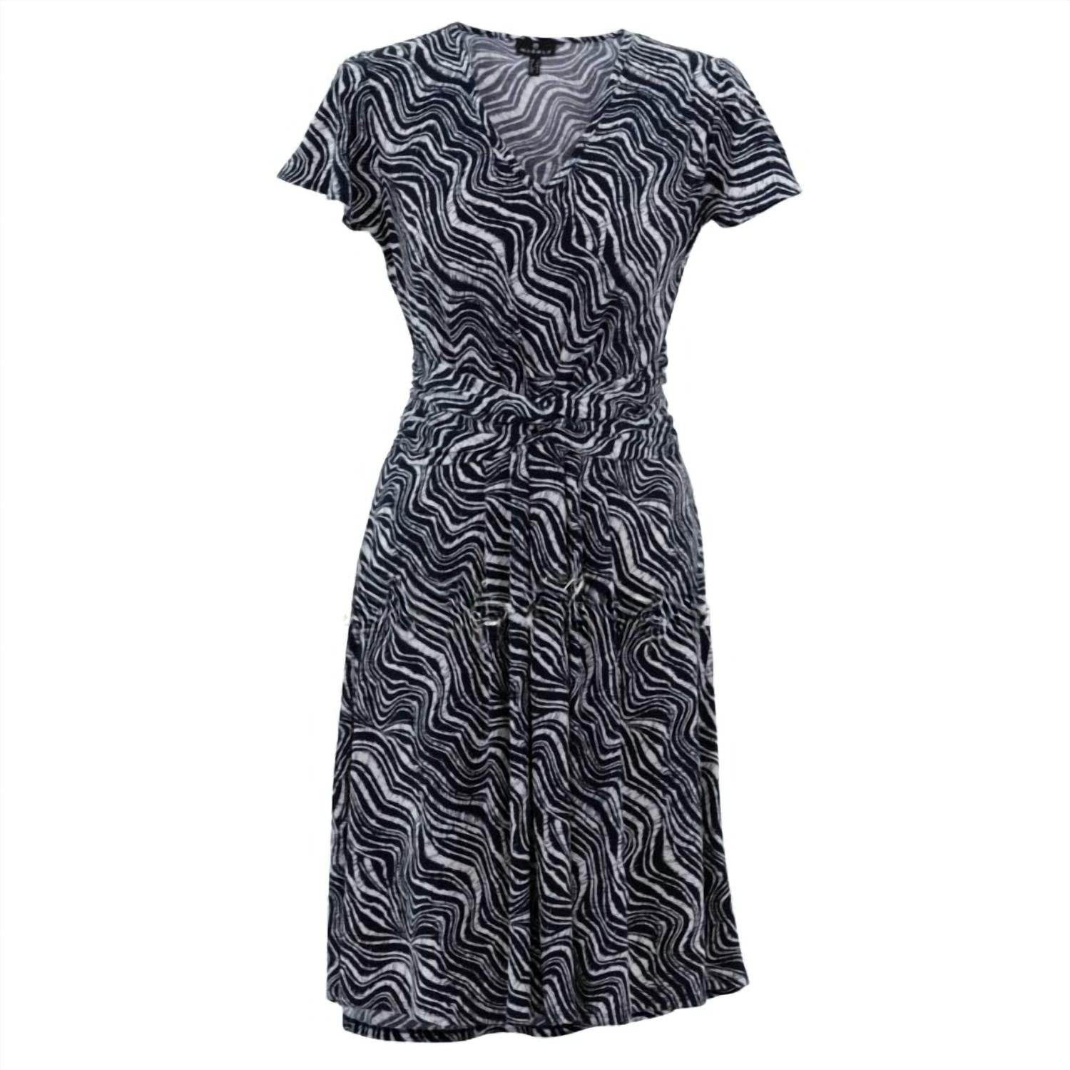 Marble - Fit And Flare V-neck Dress -plus