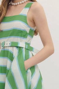 Entro - Leia Striped Midi Dress