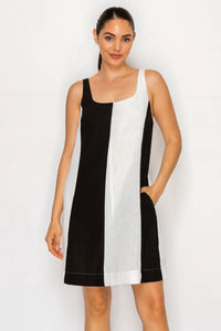 Meet Me In Santorini - Linen Short Dress