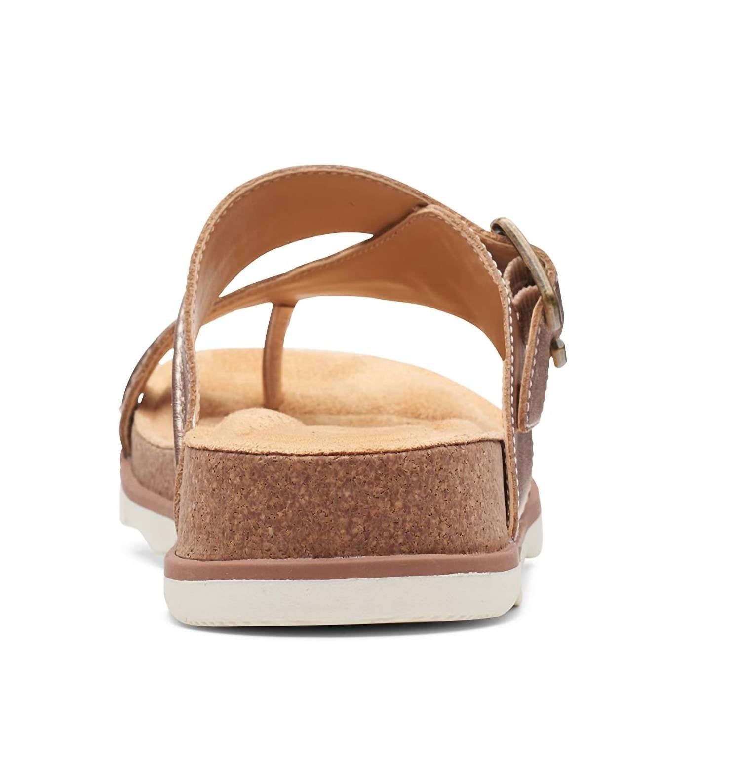 Clarks Women's Brynn Madi Flat Sandal in rose gold leather - women's sandal - view 5