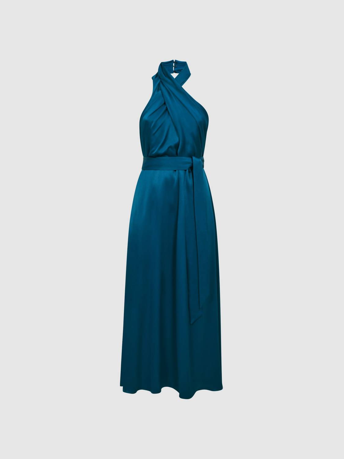 Reiss - Vida Satin Halter Neck Dress