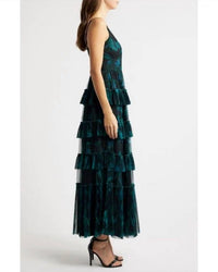 Hutch - Freya V-Neck Tiered Ruffle Gown