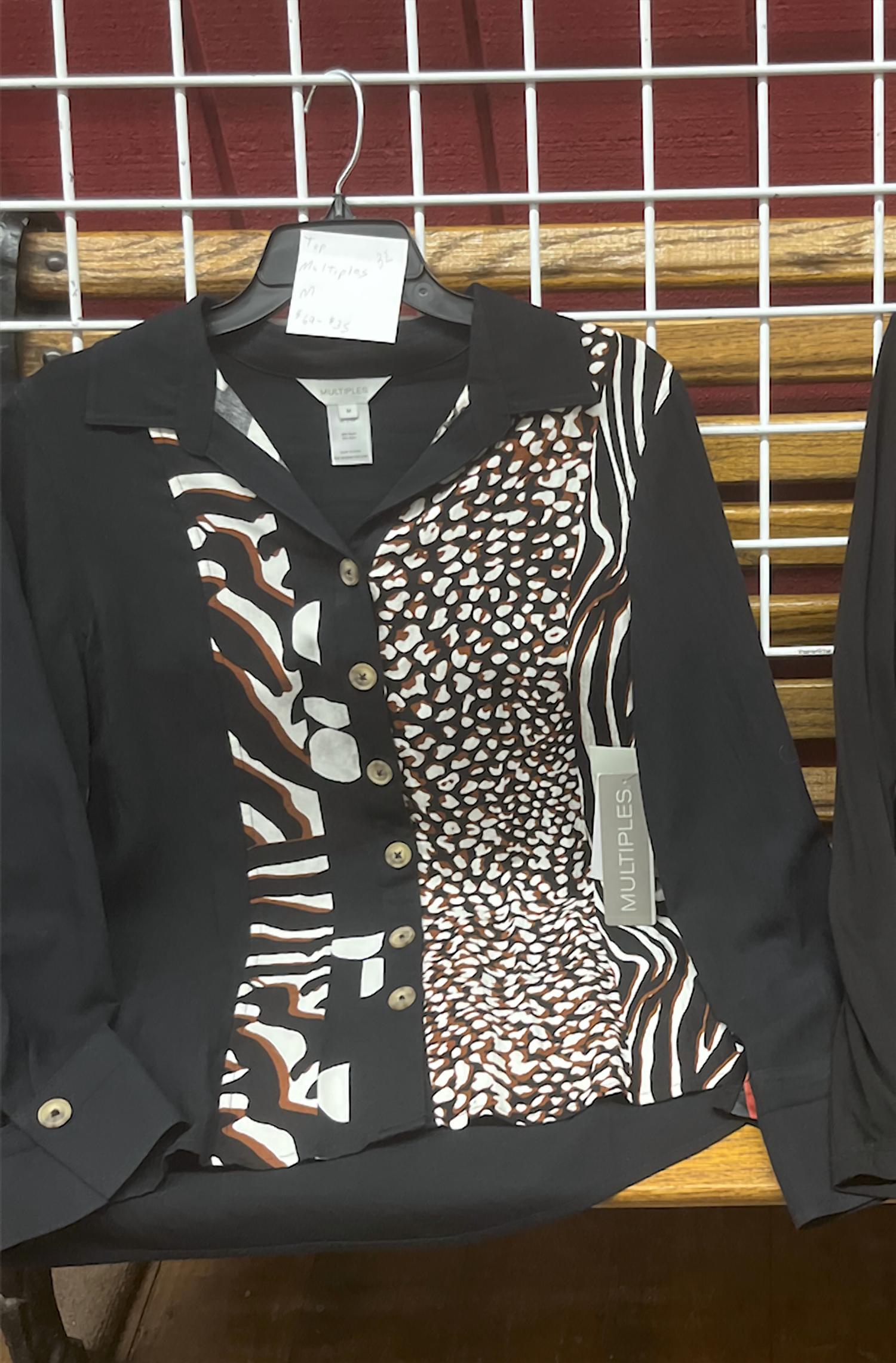 Multiples - Long Sleeves Button-down Shirt