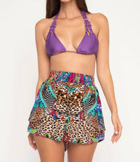 Aisha - Feather Leopard Shorts
