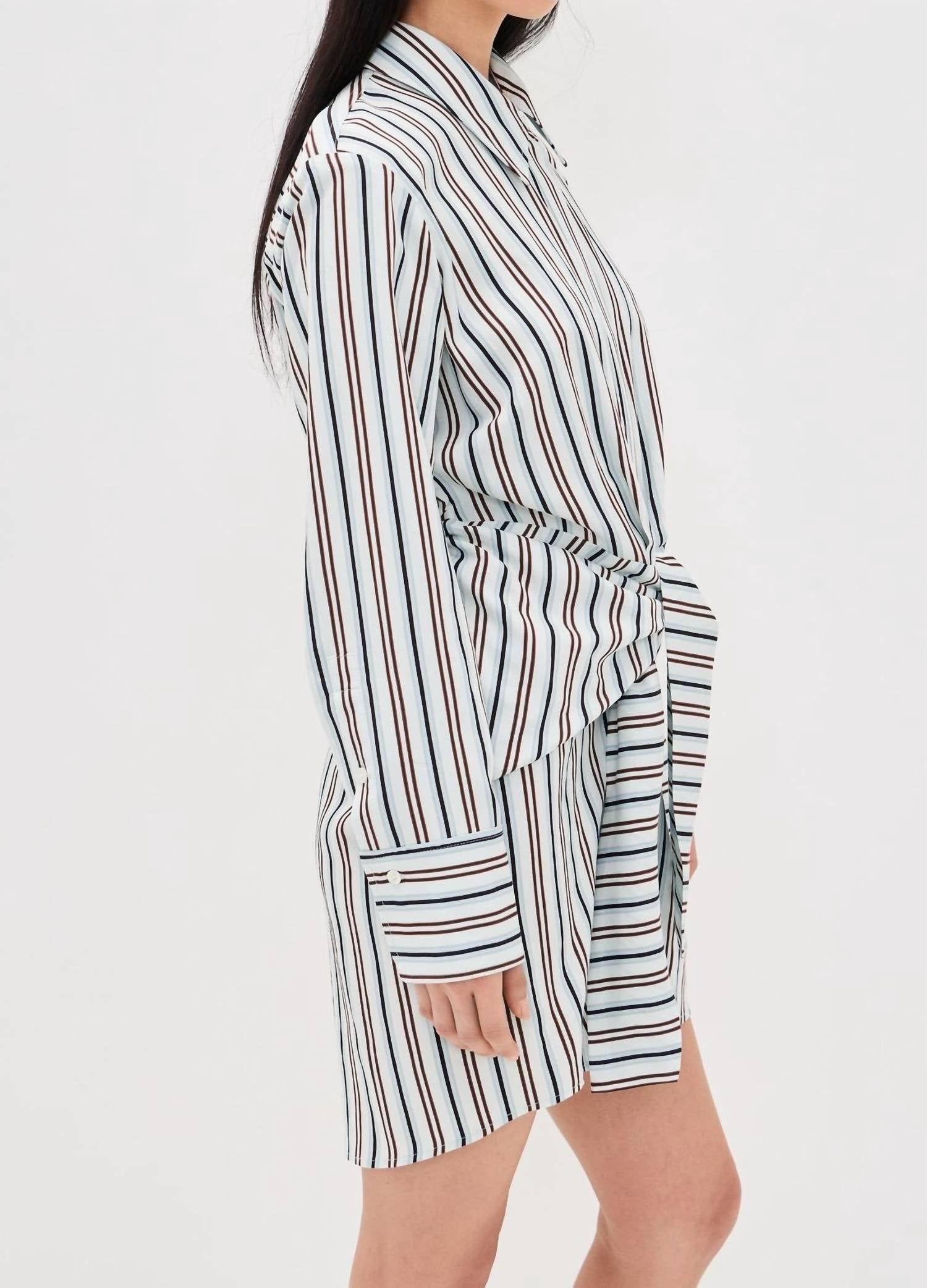 A.L.C. Mia Shirt Dress in ice mint ganache - women's dress - alternate view