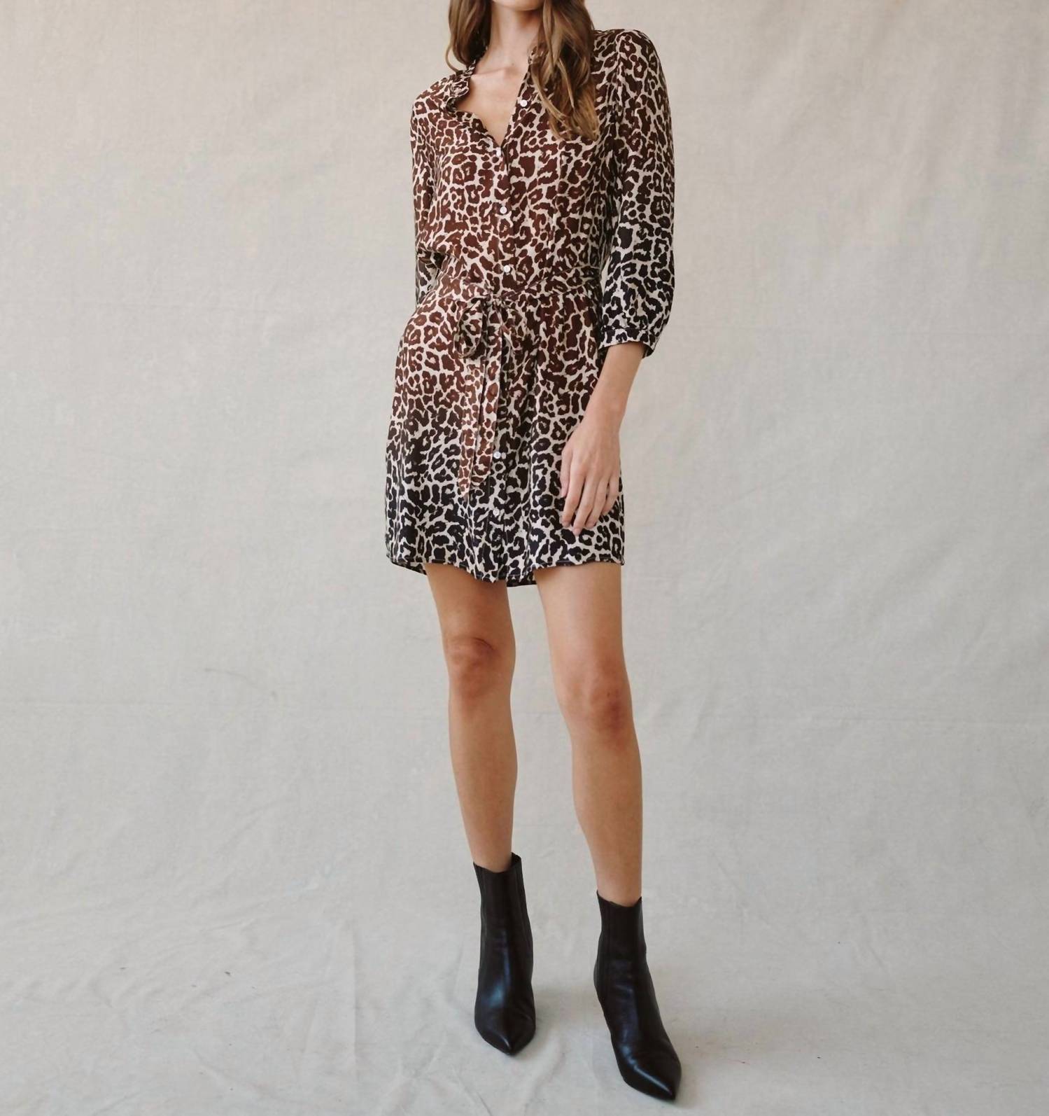 Bella Dahl - Puff Sleeve Belted Shirt Dress