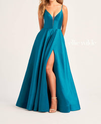 Ellie Wilde - A-line Satin Prom Dress