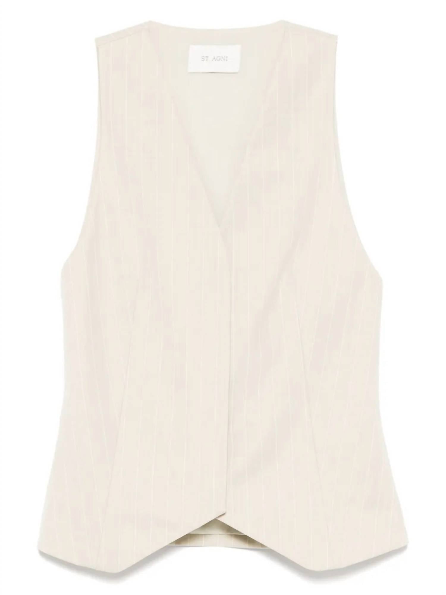 St. Agni - Pinstripe Wool Vest