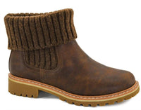 Corkys Footwear Women's Quiver Bootie Shoe in brown oiled - women's shoe - detail view
