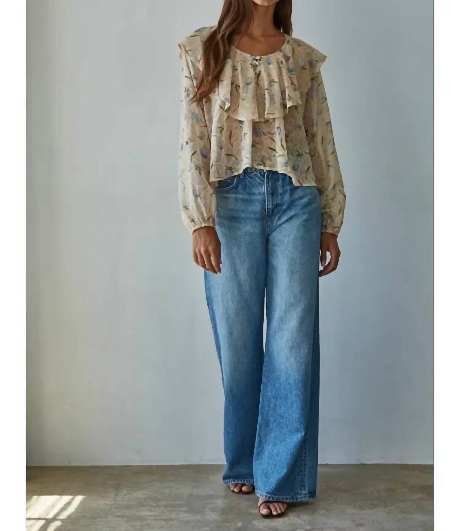 By Together - Foster Floral Print Layered Blouse