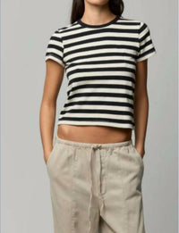 Asher - Rylee Stripe Short Sleeve Baby Tee