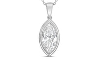 Diana M Jewels - Women's Marquise Lab-Grown Diamond Pendant Necklace (10.00 Ct) - Bold