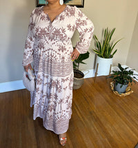 Easel - Bree Maxi Block Print Dress
