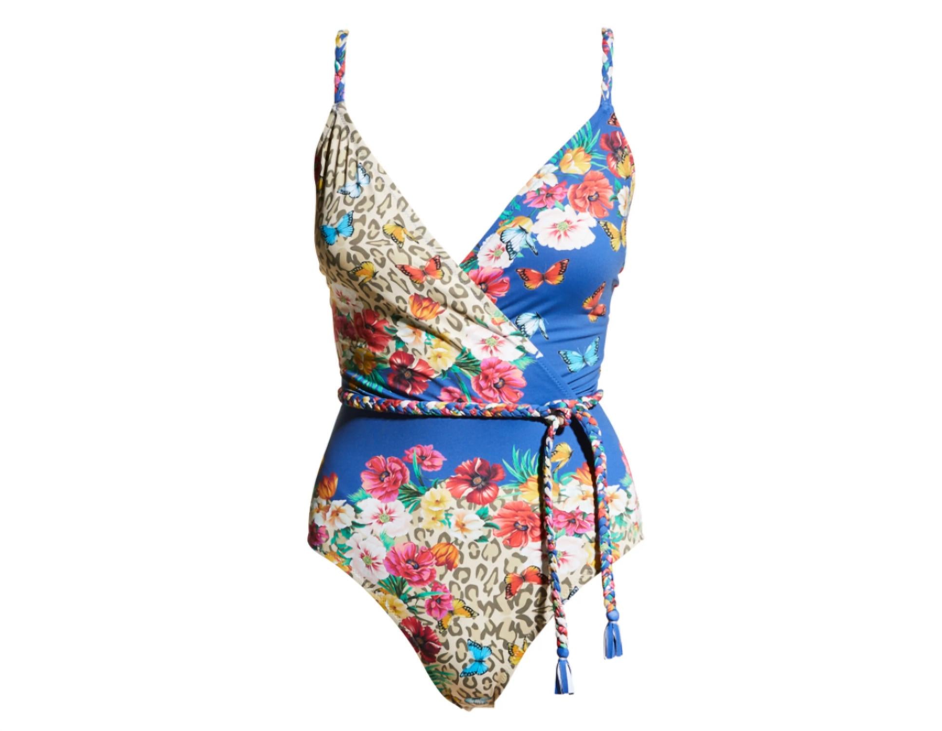Johnny Was - FLEUR BRAIDED WRAP ONE PIECE SWIMSUIT