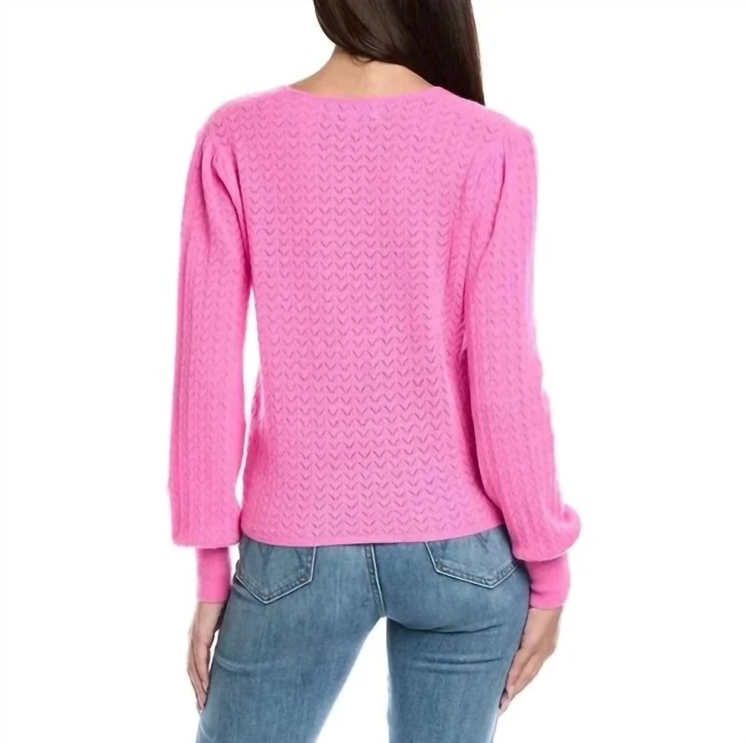 &Isla Dion Vee Sweater in candy - women's sweater - detail view