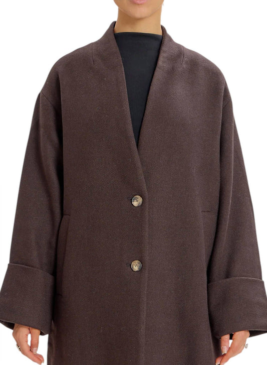 Something Navy - Oversized Long Sleeve Coat