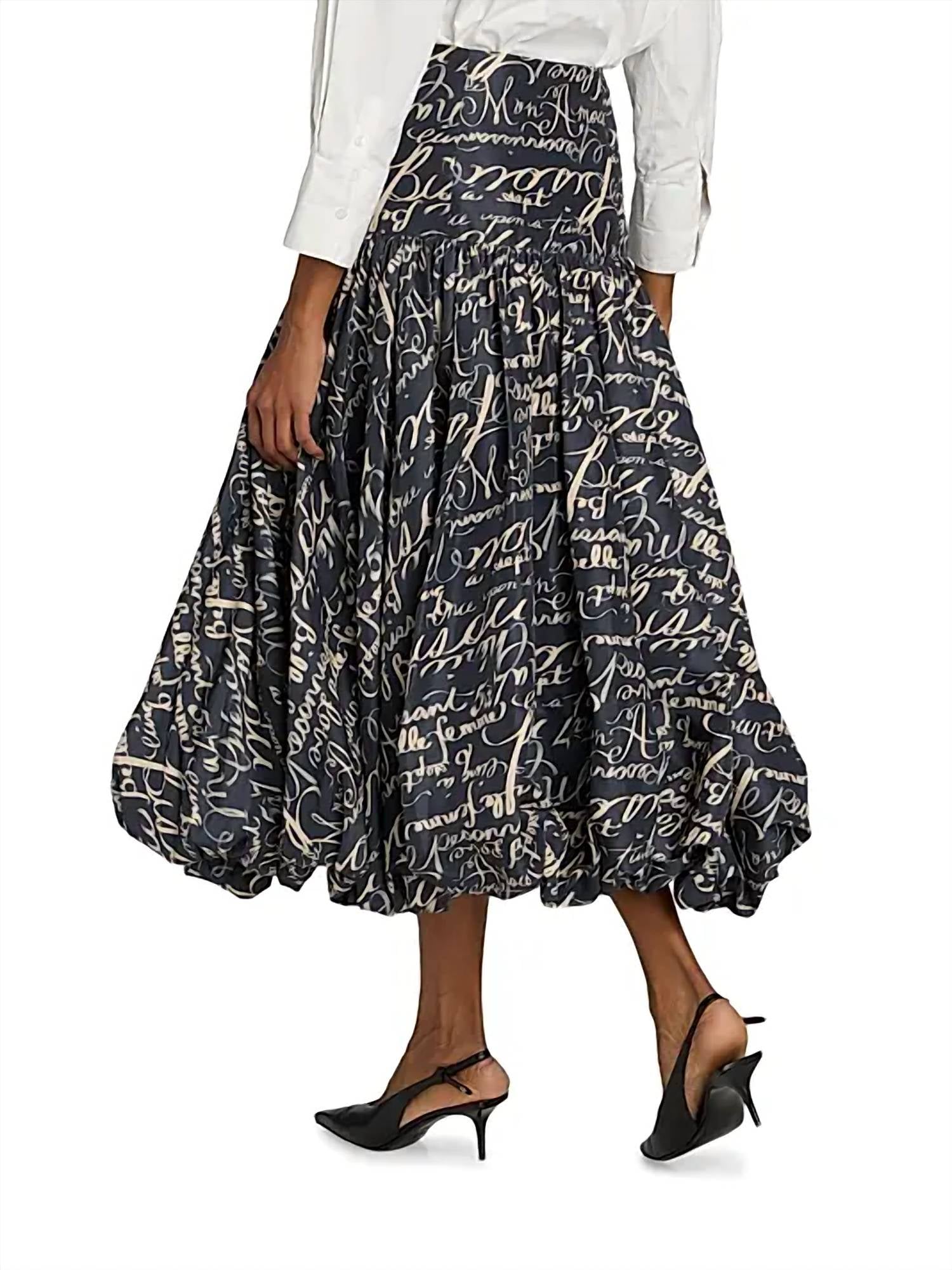 Cinq A Sept - Ellah Love Journal Bubble-hem Skirt