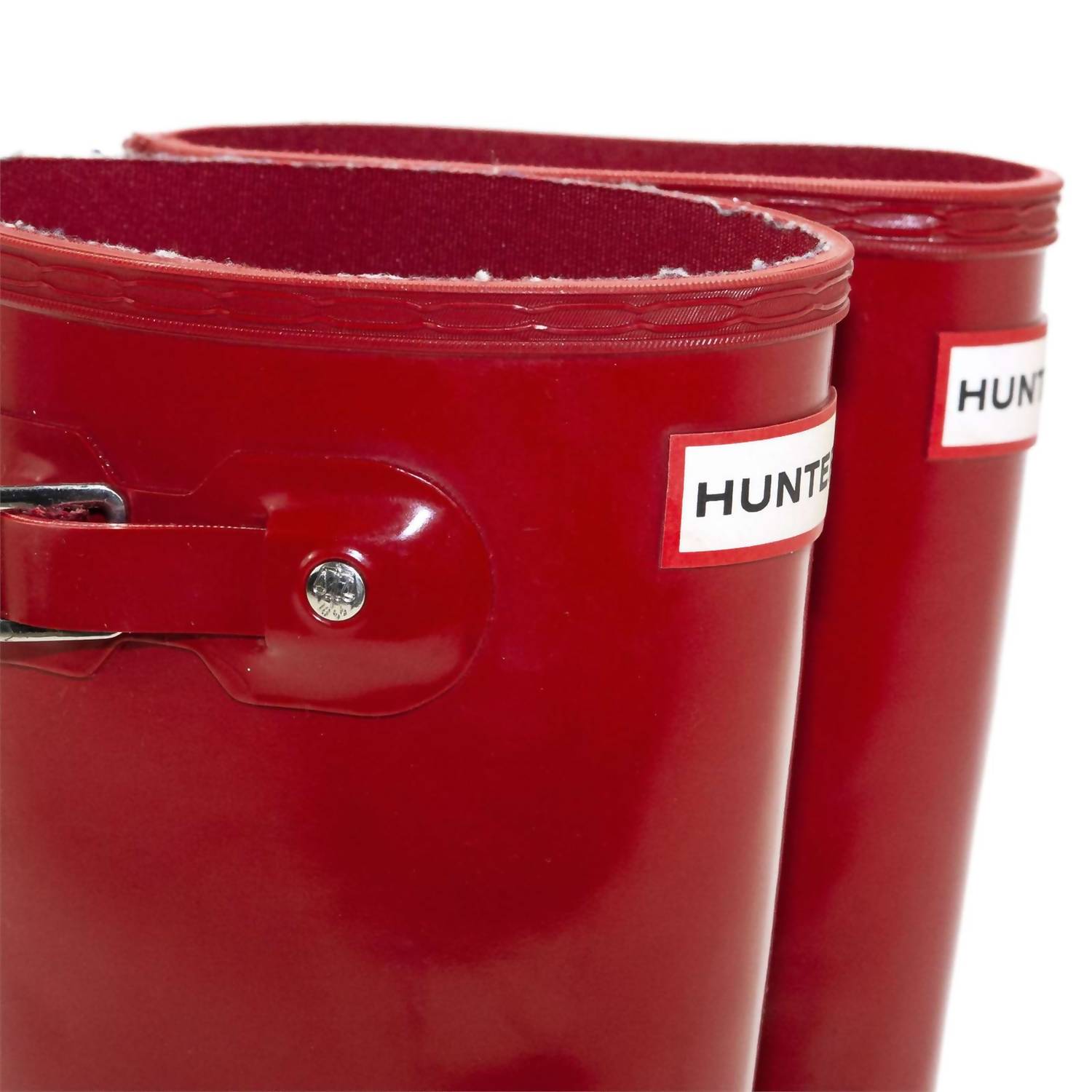HUNTER Girls Gloss Rain Boots in military red - kids' shoe - view 6