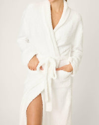 PJ Salvage Luxe Plush Solid Robe in ivory - women's intimate - view 4