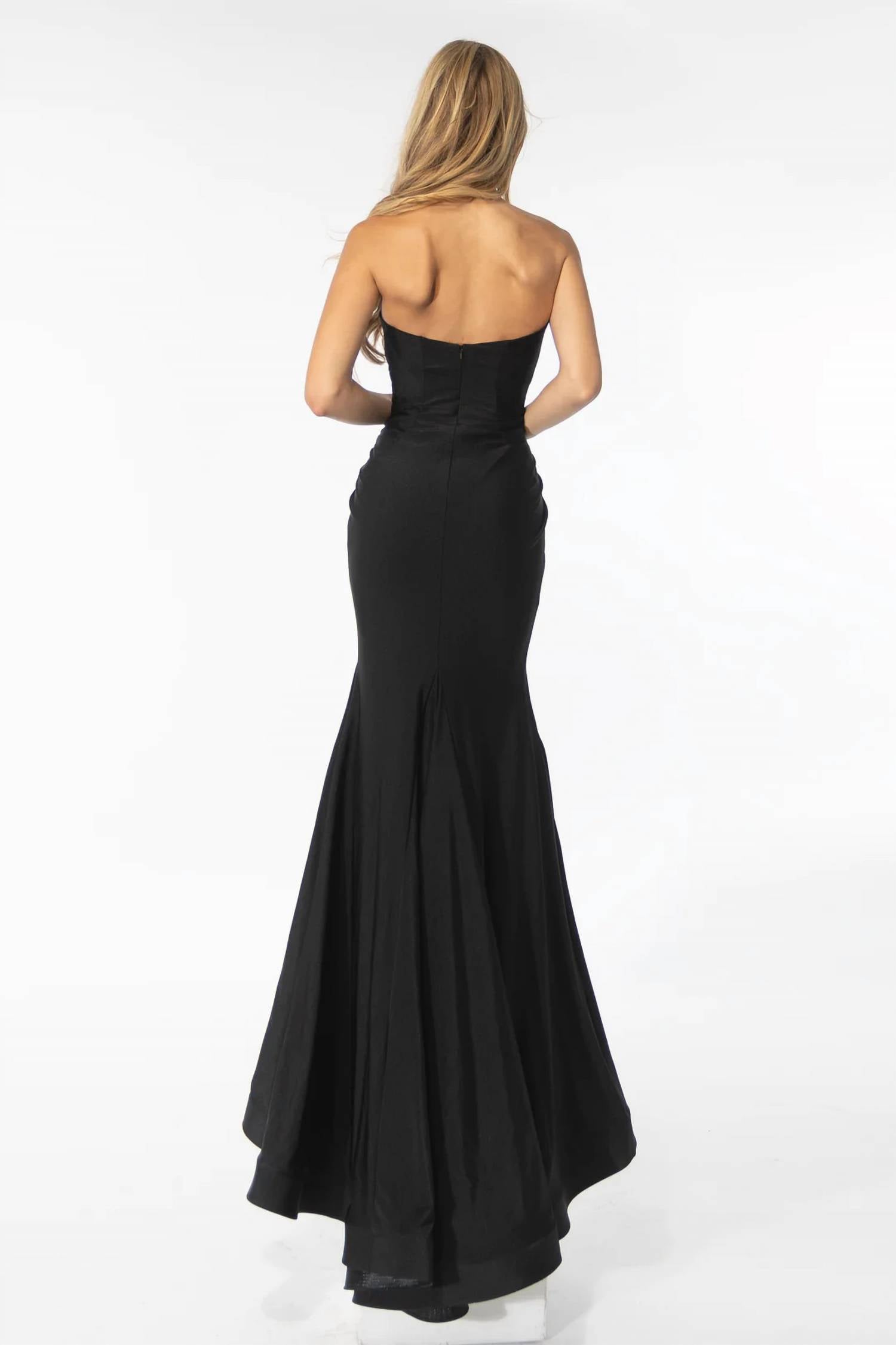 Ava Presley - Strapless Gown With Rosette Cutouts