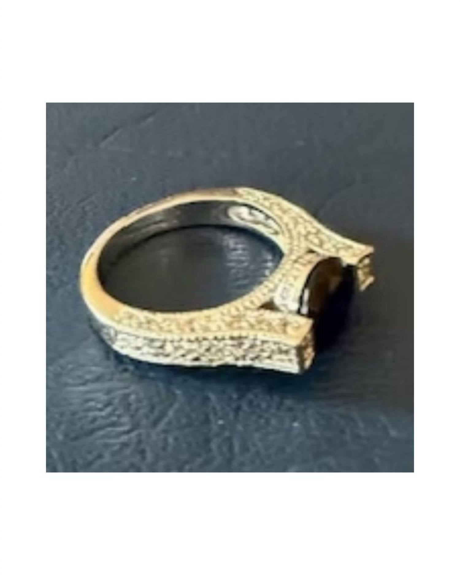 P & K Jewelry Women's Cubic Zirconia Ring in blue silver - women's jewelry