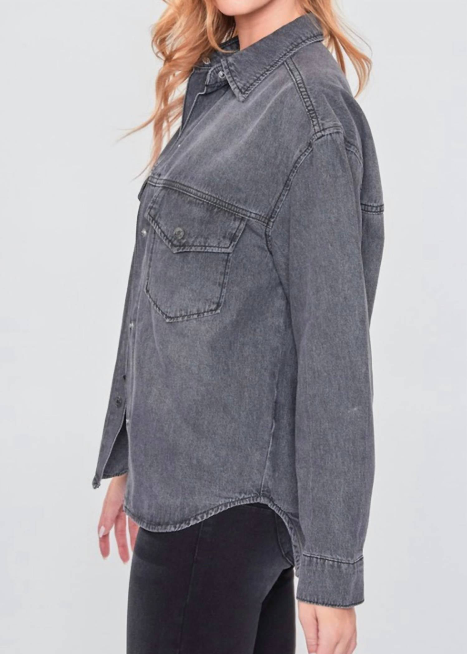 Ymi - Baguette Long Sleeve Denim Shirt