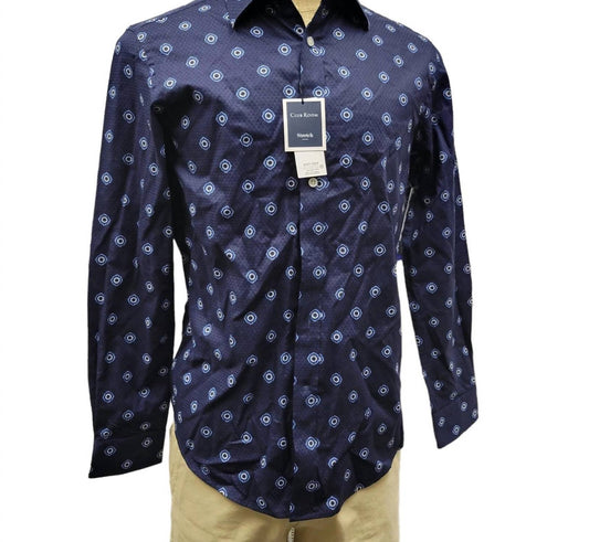 Club Room - Men's Geometric Print Woven Shirt