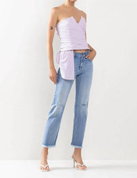 Sneak Peek - Mid Rise Fringe Hem Jeans