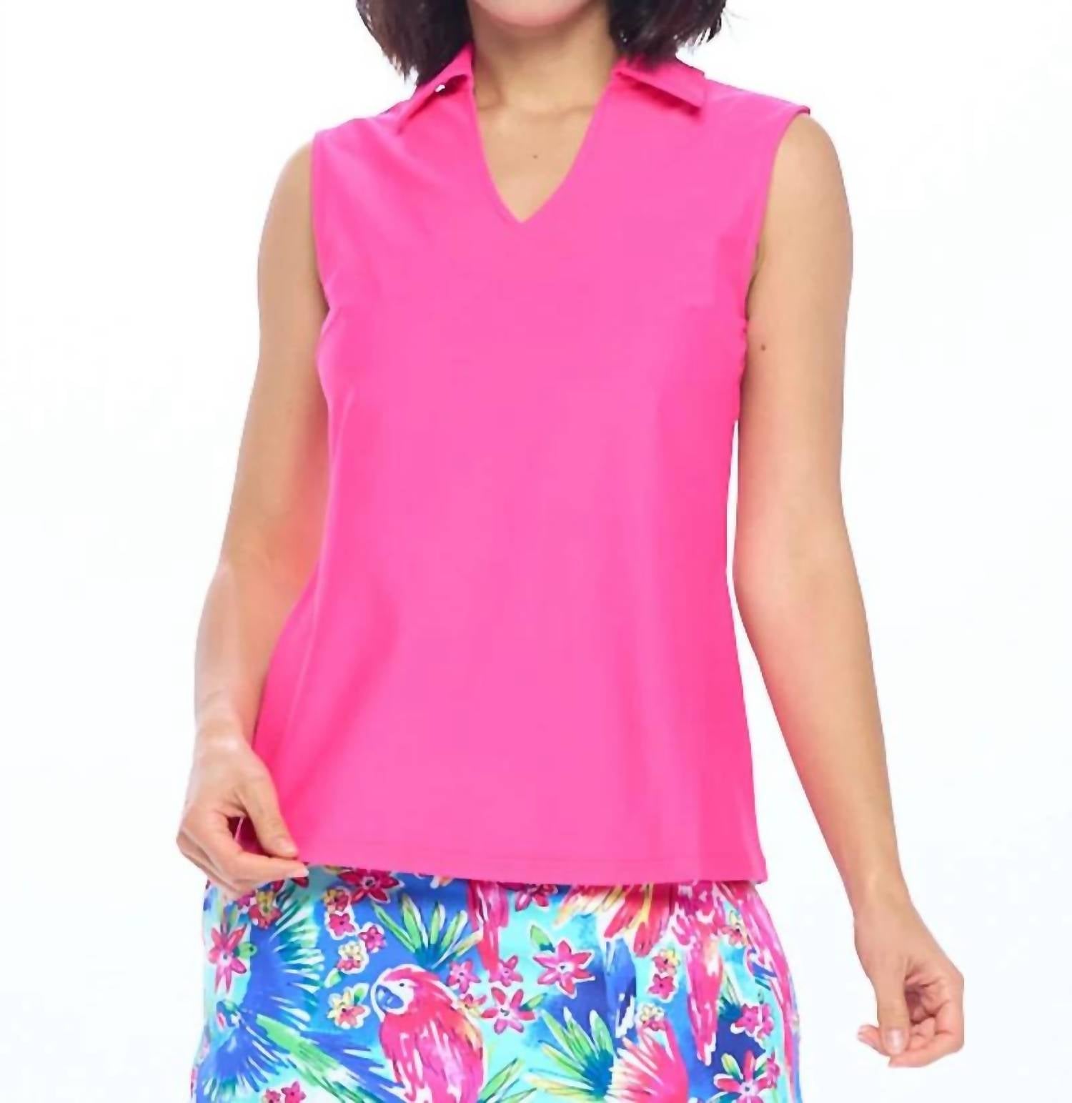 Aryeh Rosa Top in hot pink - women's tank top