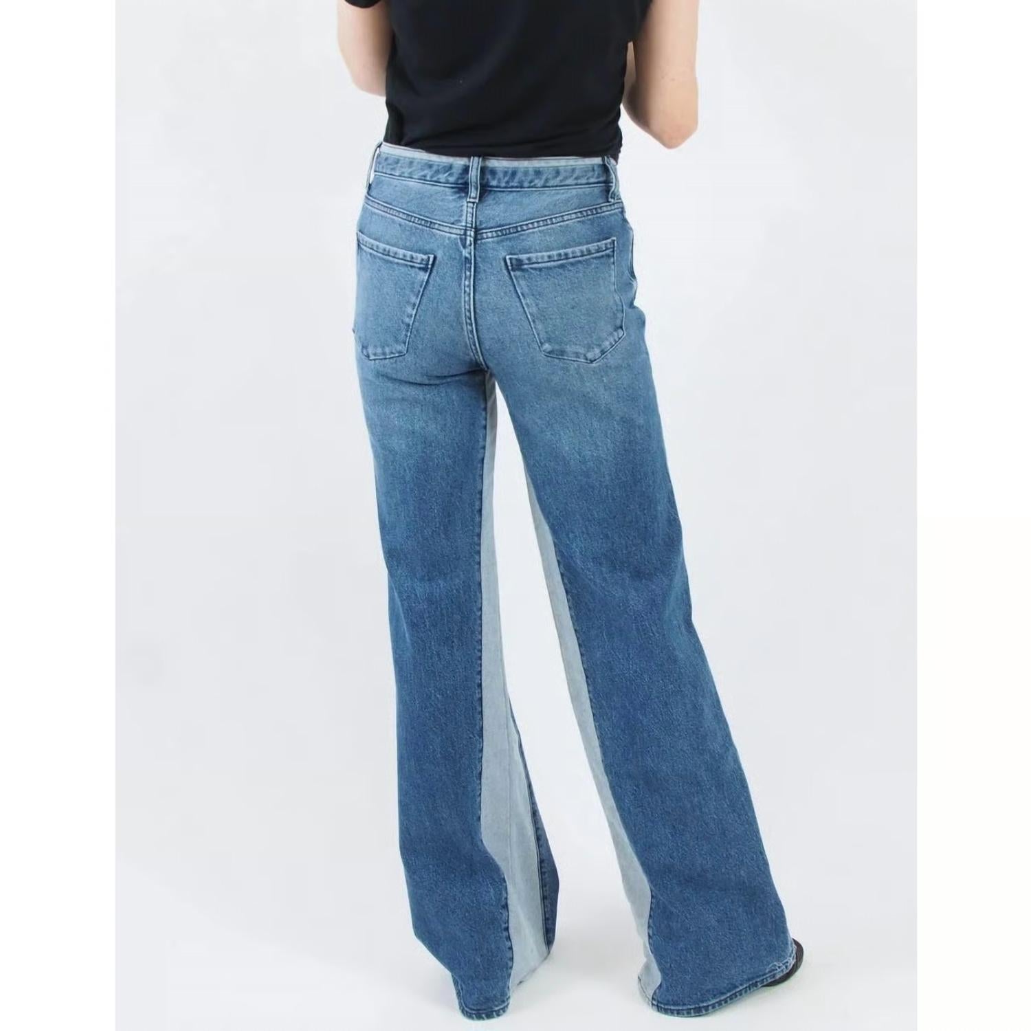 Ag Jeans - Virgo Wide Leg Two Tone Jeans