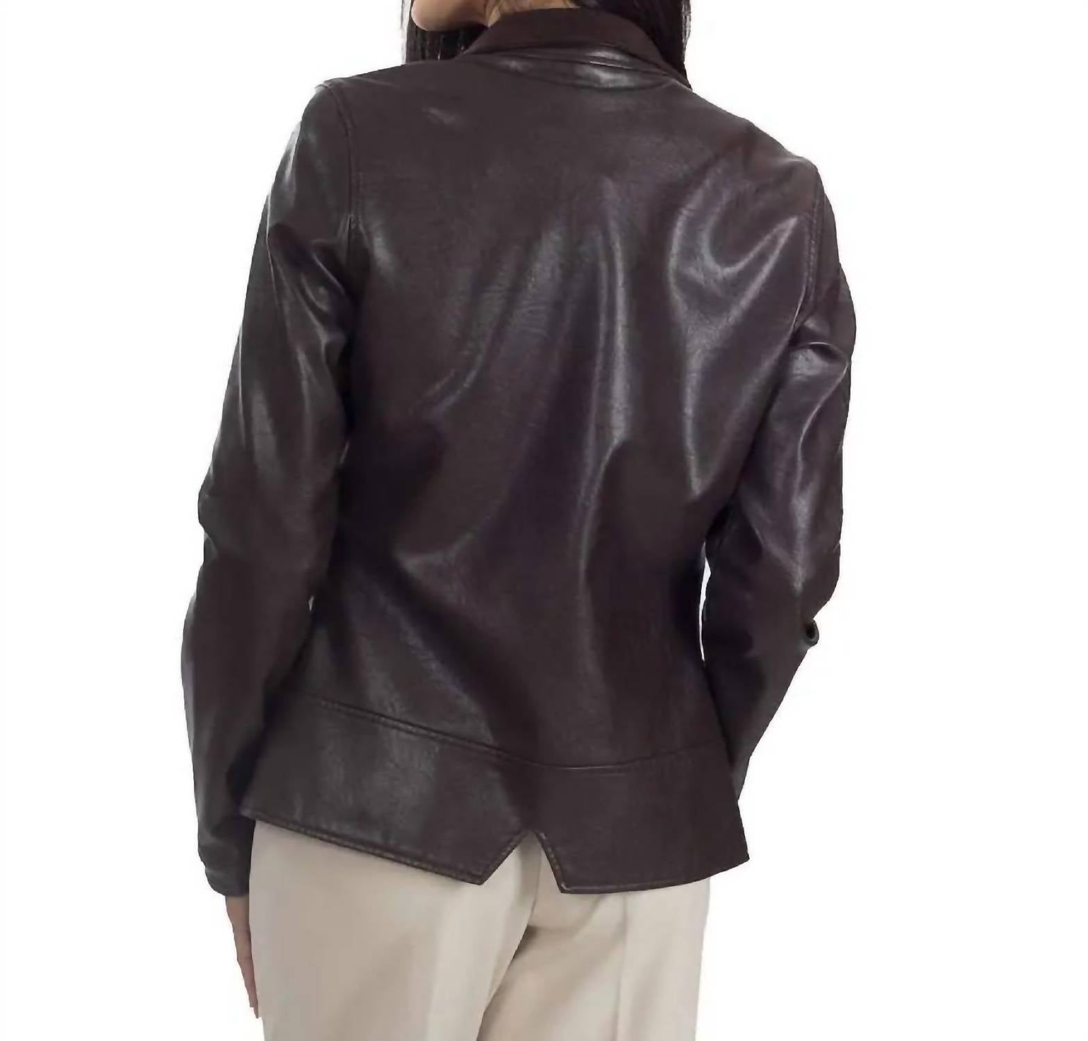 Nine West - Classic Racer Leather Jacket
