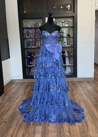 Sherri Hill - Women's Lace Sequin Strapless Dress