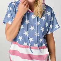 Coco + Carmen - Independence Day Short Sleeve Hoodie