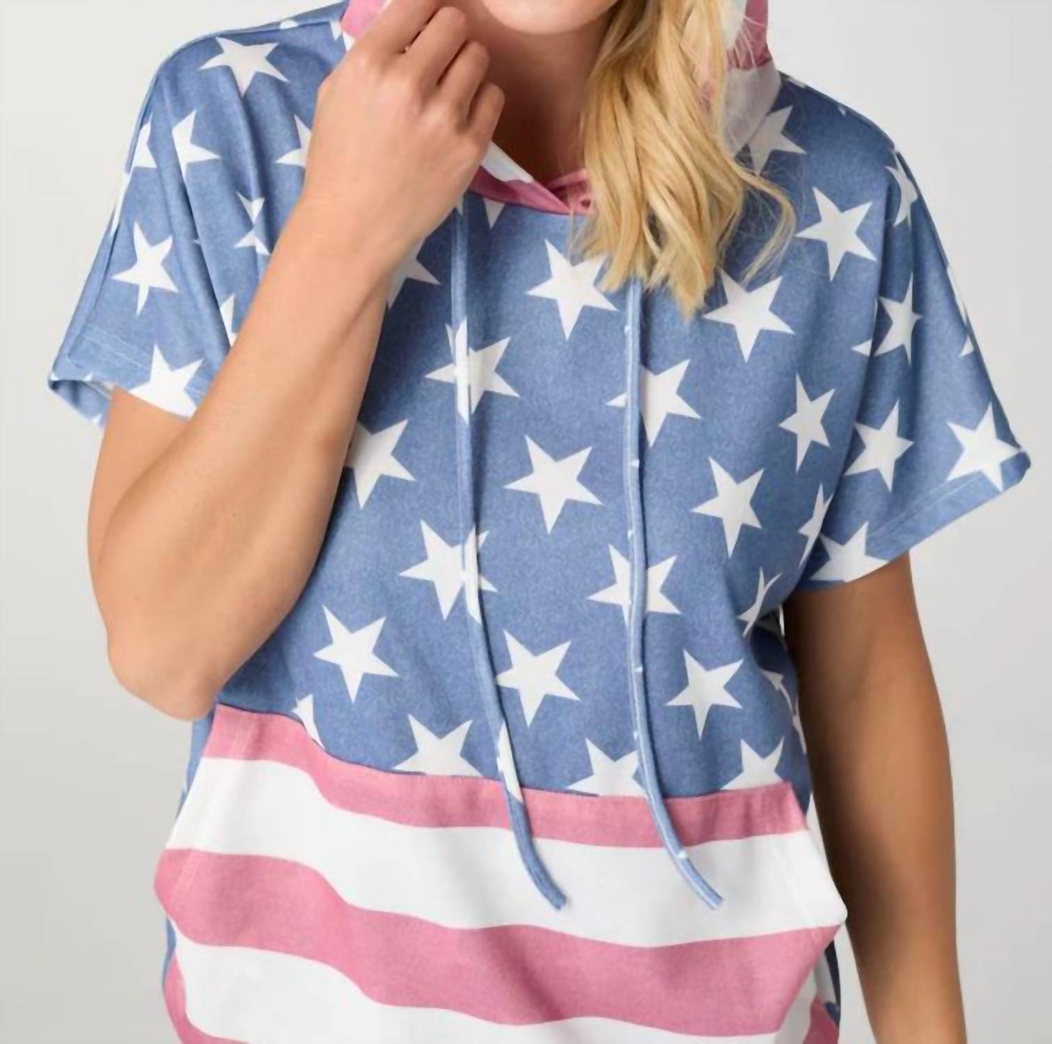 Coco + Carmen - Independence Day Short Sleeve Hoodie