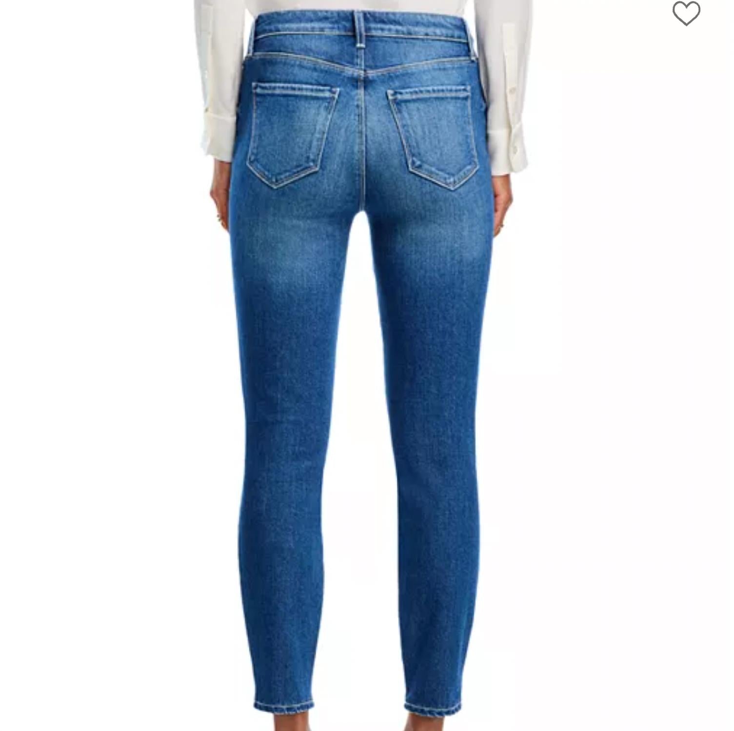 L'Agence Margot Cropped Skinny Jeans in baja - women's jeans - detail view