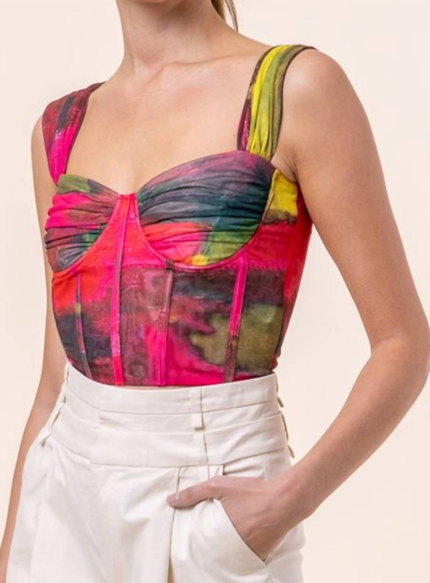 Line And Dot - Miley Bustier Top