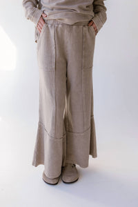 Easel - Carlie Wide Leg Mineral Wash Pants