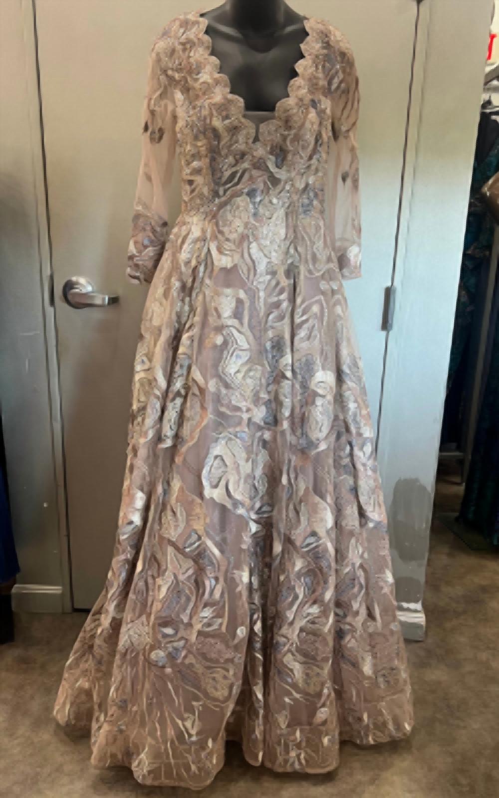 Mambo Couture - Long Sleeve Sequin Gown
