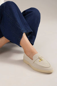 BEAST FASHION Women's Charlie Accent Loafers in sand - women's flats - view 4