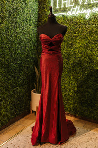 AMARRA Women's Prom Dress in wine - women's dress