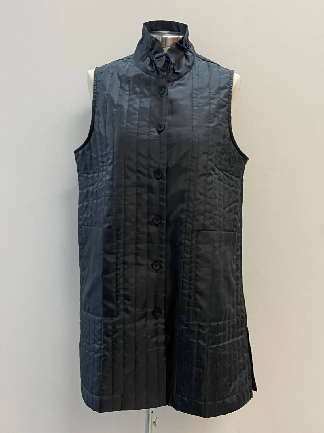 Terra Women's Button Front Vest in midnight - women's jacket