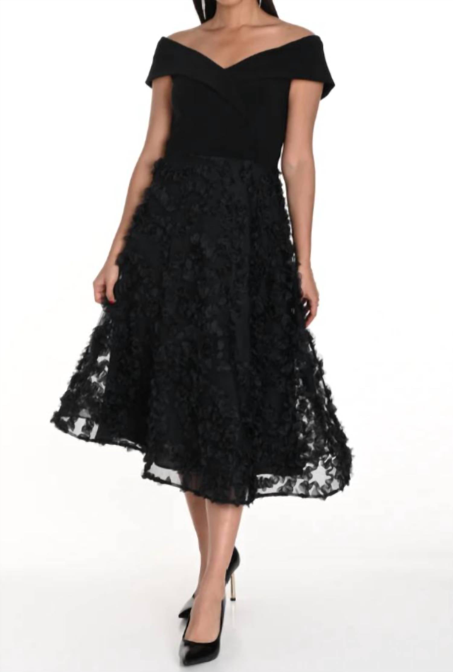 Frank Lyman - Off the Shoulder Swing Dress
