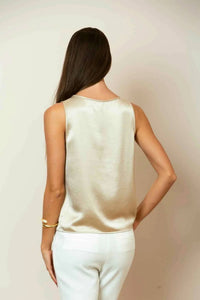 Jessie Liu - Satin Sleeveless Top