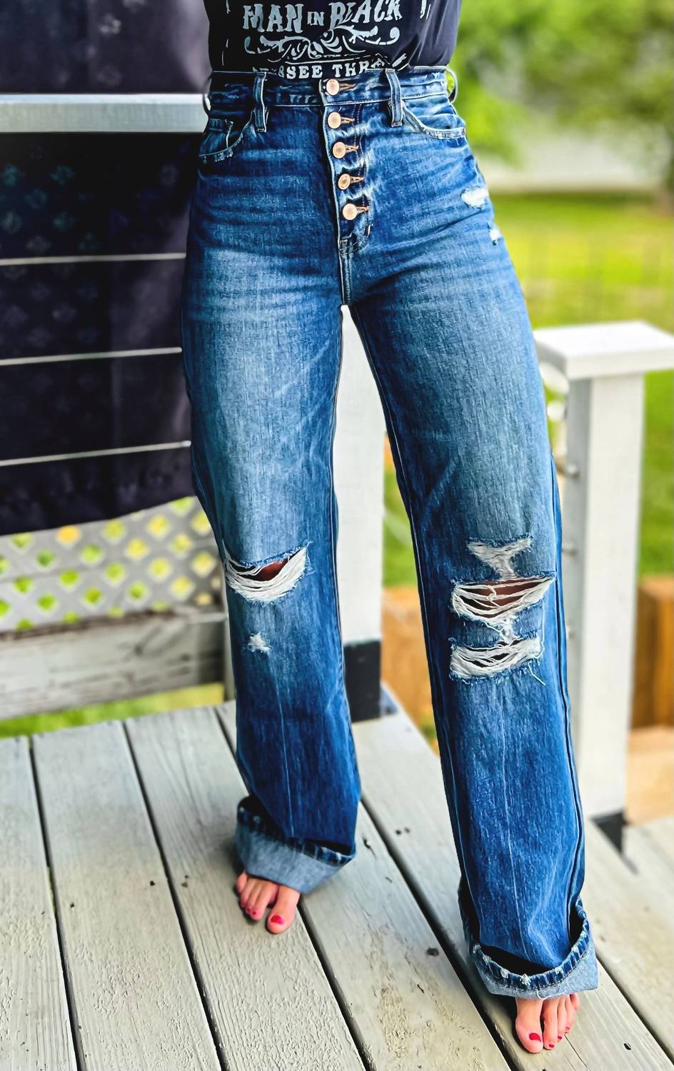 KanCan The Whitley High Rise Jean in med wash - women's jeans - alternate view