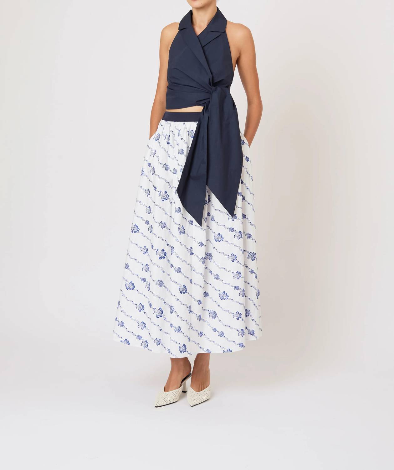 Rosie Assoulin - Easy Does It Winding Vines Embroidery Skirt