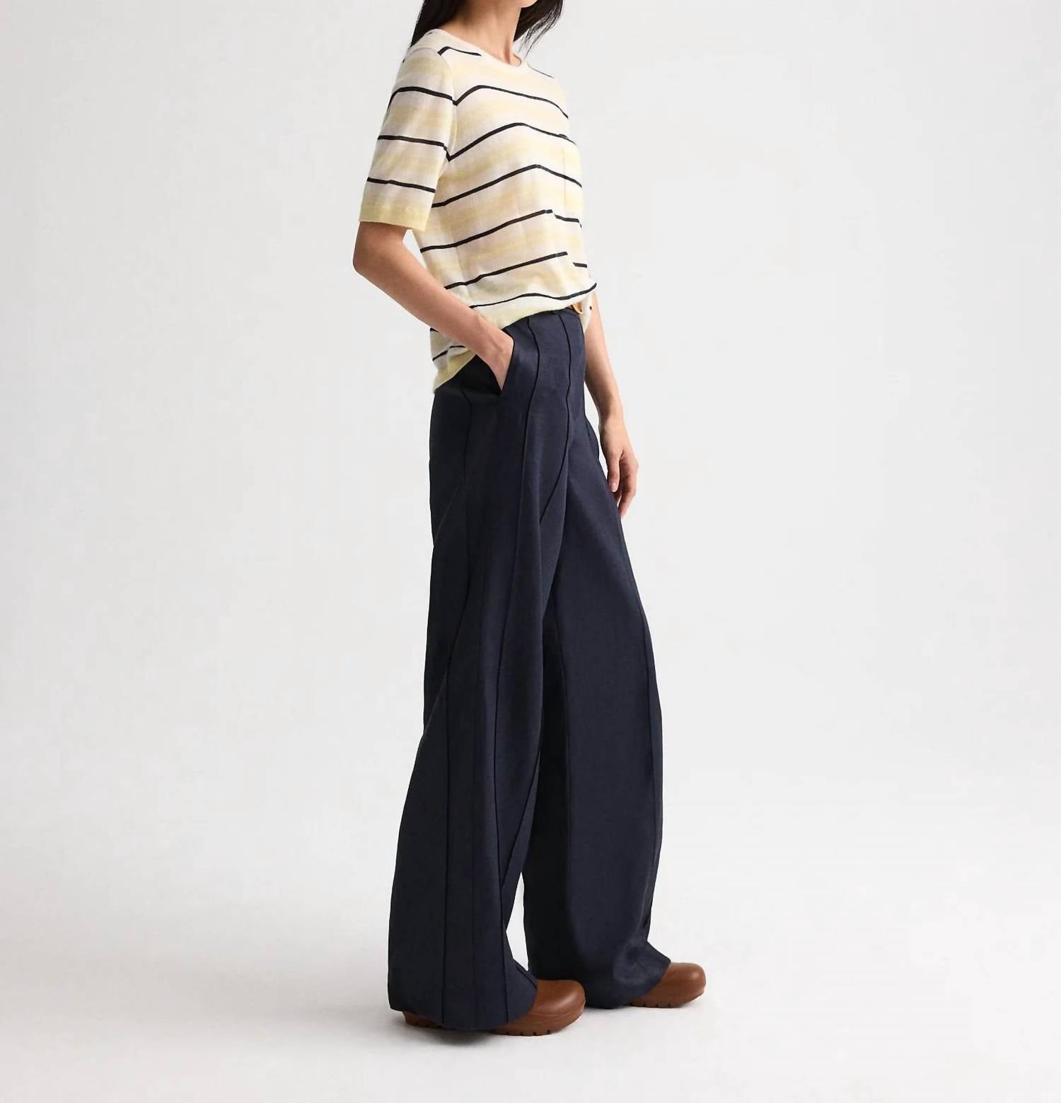 Twp - Women's Striped Short Sleeve Top